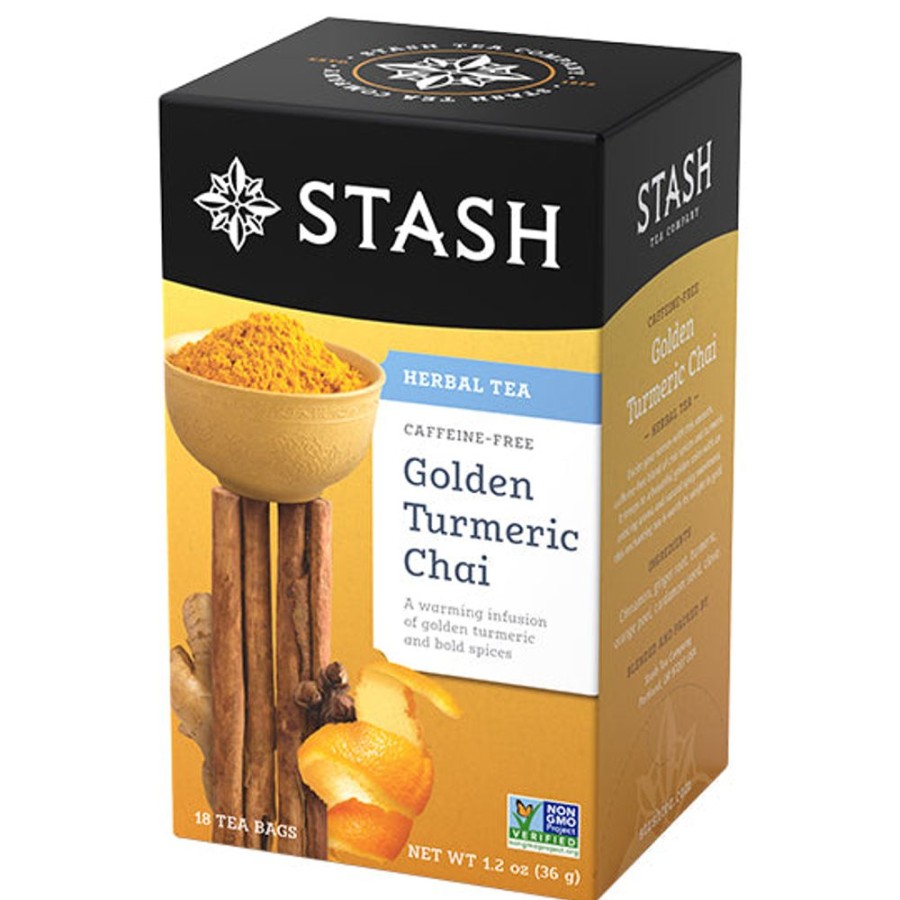 New Stash Tea Golden Turmeric Chai Herbal Tea