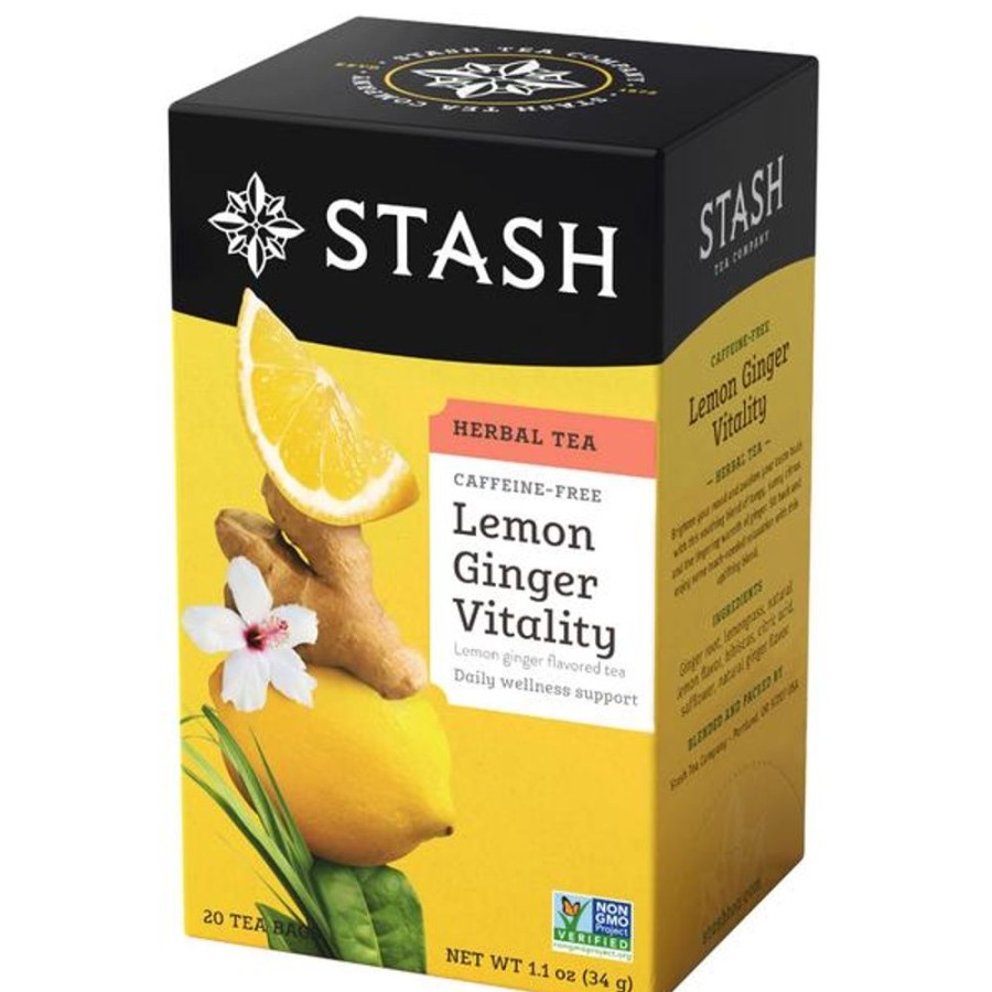 Online Stash Tea Lemon Ginger Vitality Herbal Tea