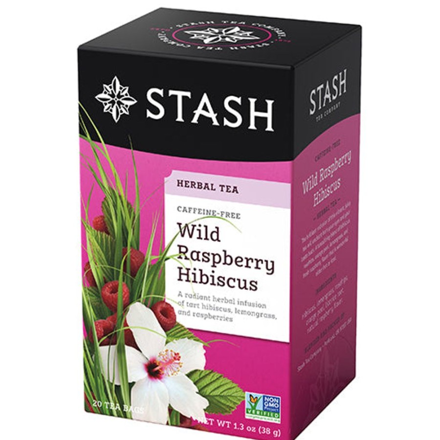 Clearance Stash Tea Wild Raspberry Hibiscus Herbal Tea