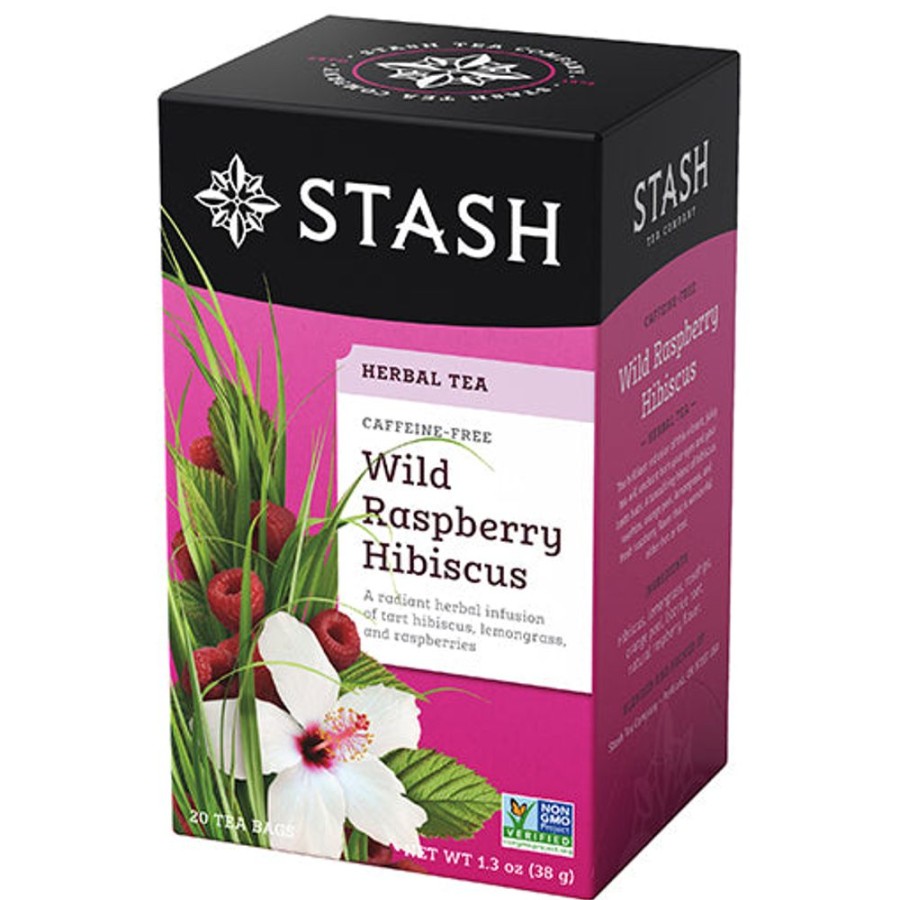 Hot Stash Tea Wild Raspberry Hibiscus Herbal Tea